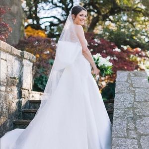 Custom Cathedral Length Pearl Veil